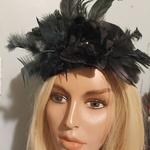 Chic Black Feathered Hair Fascinator